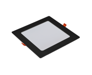 LED Painel Preto Embutir Quadrado 6500K 18W Avant