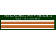 Eletrofita 2 Pistas 750V 20A 2,5mm²  (Por Metro) Eletrofitas