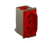 Tomada 2P+T 20A Vermelho Nereya
